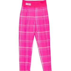 Fendi 2017 Collection,Virgin Wool,High Rise,elasticized waist, Plaid Pants.